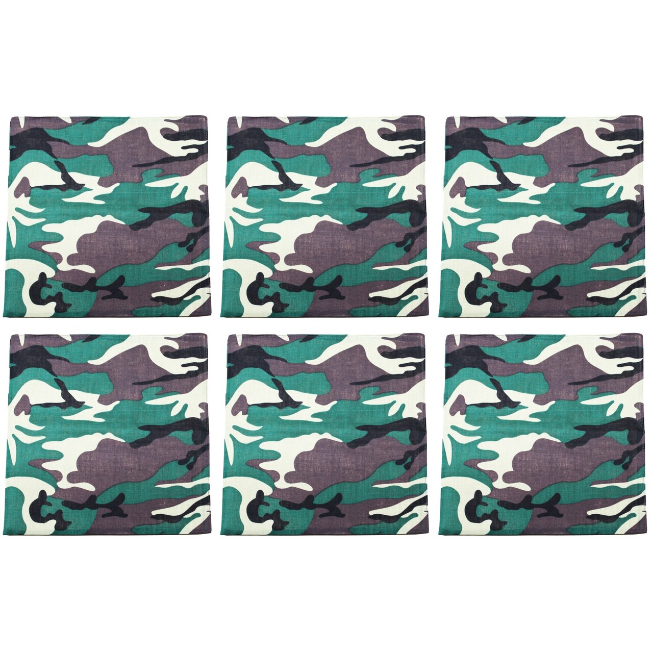 6 Pack Cotton Paisley Bandanas Multi-Purpose Accessories Everyday Use